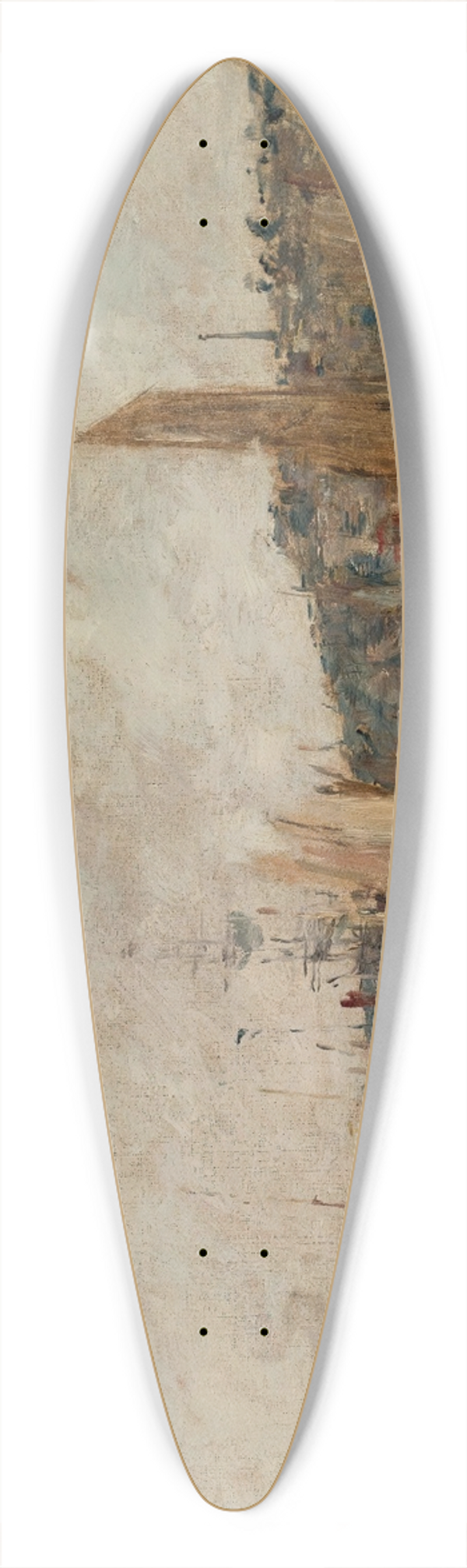 Eugne Boudin - Honfleur, Le Port, Le Matin 39.3 inch art pintail longboard deck