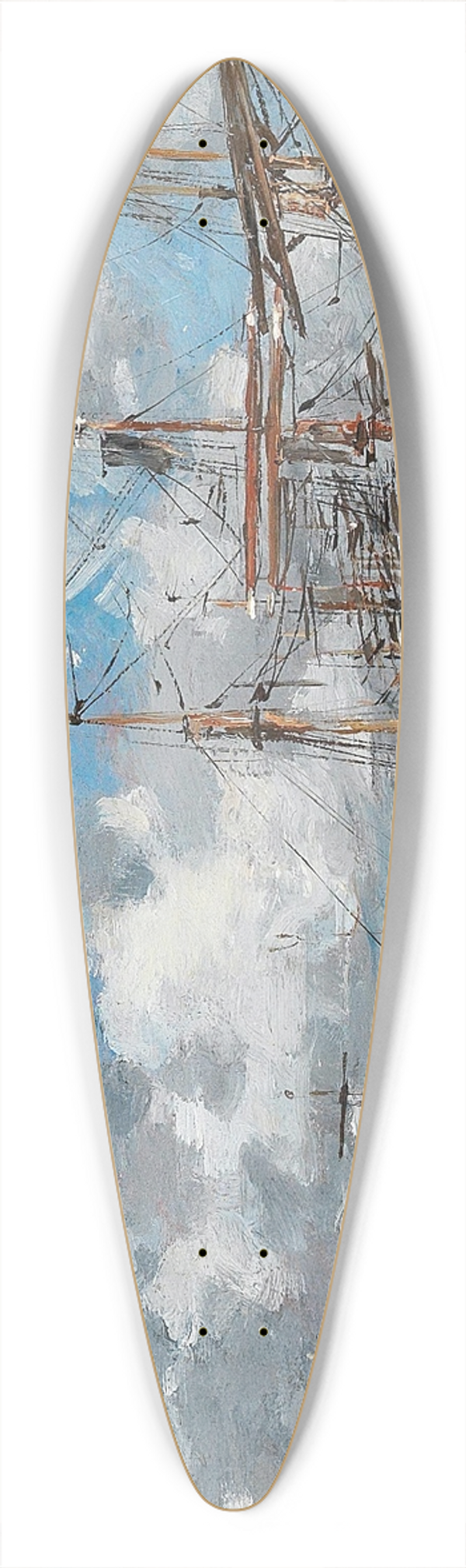 Eugne Boudin - Le bassin de Deauville 39.3 inch art pintail longboard deck