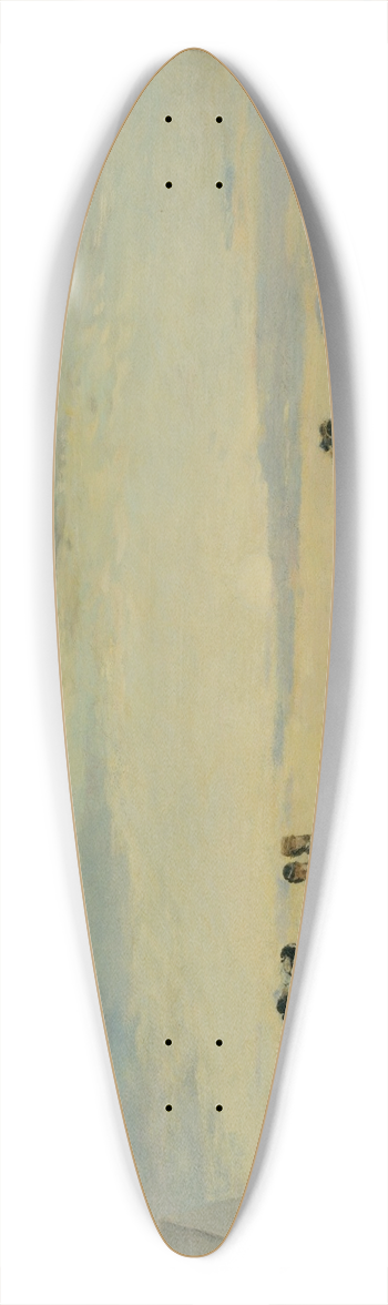 Eugne Boudin - On the Beach, Sunset 39.3 inch art pintail longboard deck