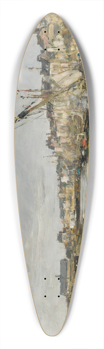 Eugne Boudin - Trouville. Le port 39.3 inch art pintail longboard deck