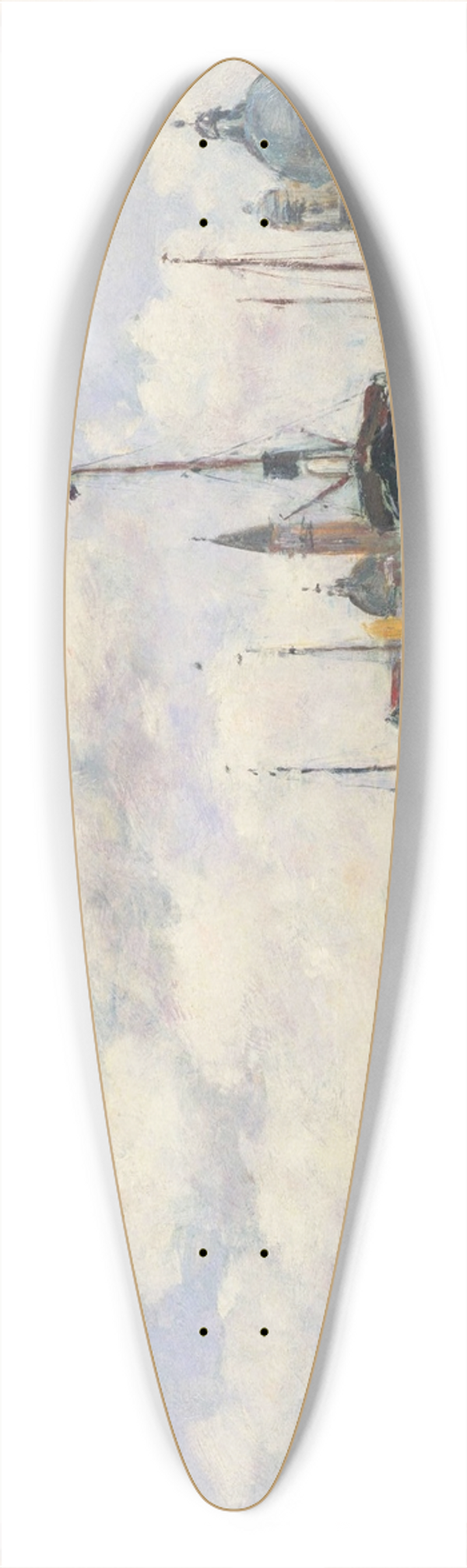 Eugne Boudin - VeniceSeascape at the Giudecca 39.3 inch art pintail longboard deck