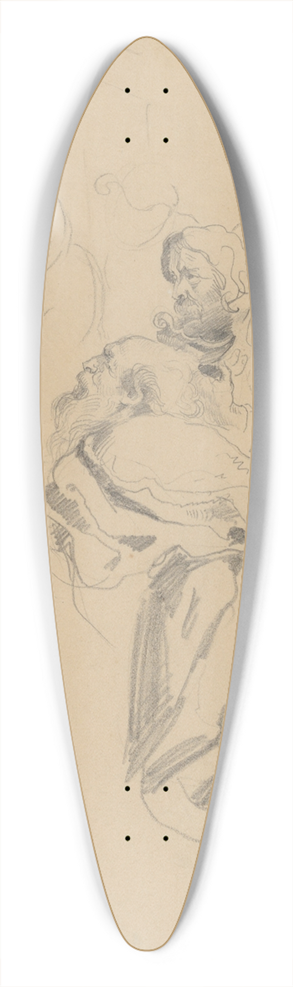 Eugne Delacroix - Adoration of the Magi, after Rubens 39.3 inch art pintail longboard deck