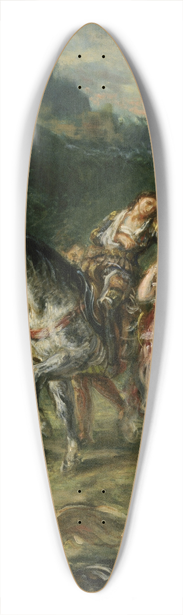 Eugne Delacroix - Angelica and the wounded Medoro 39.3 inch art pintail longboard deck