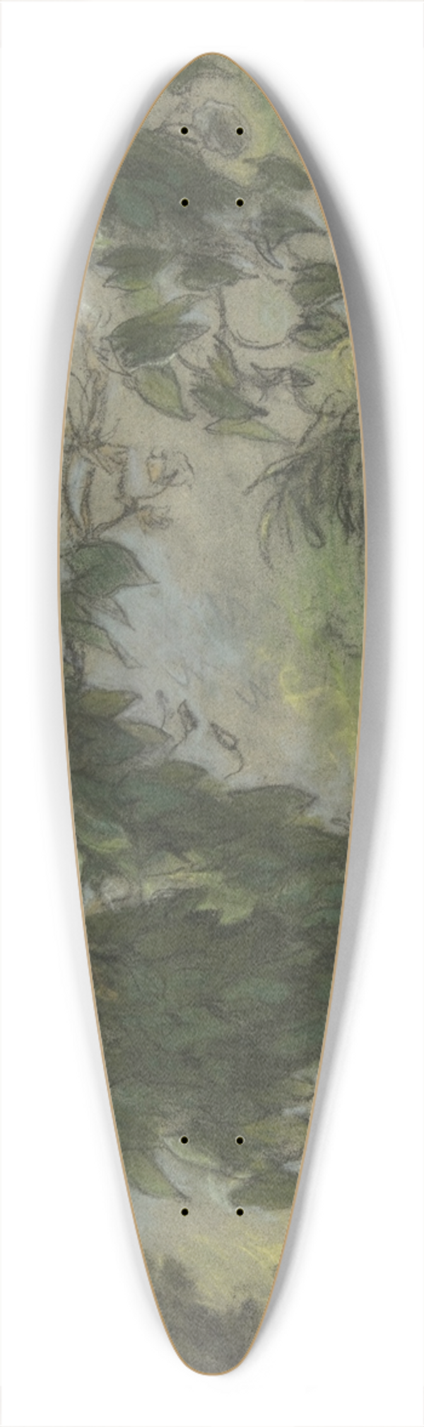 Eugne Delacroix - Arch of Morning Glories, Study for A Basket of Flowers 39.3 inch art pintail longboard deck