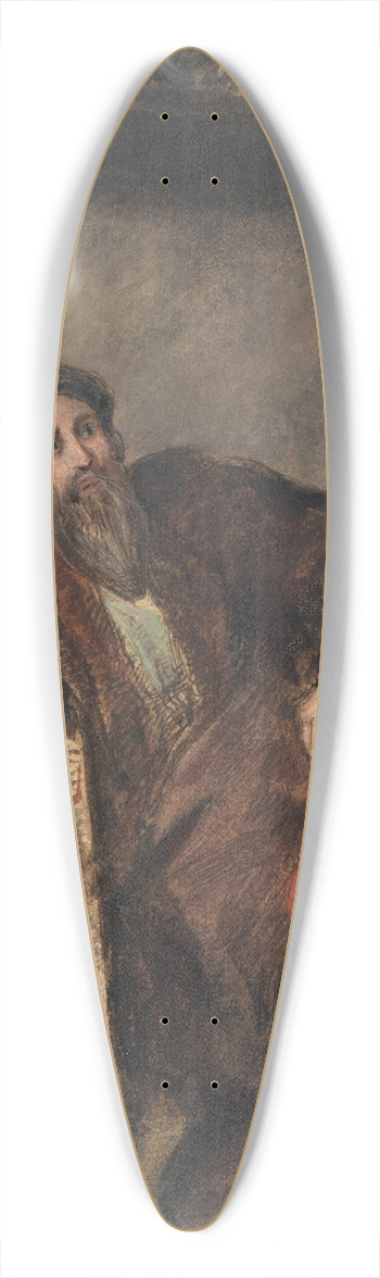 Eugne Delacroix - Mphistophls apparaissant  Faust 39.3 inch art pintail longboard deck