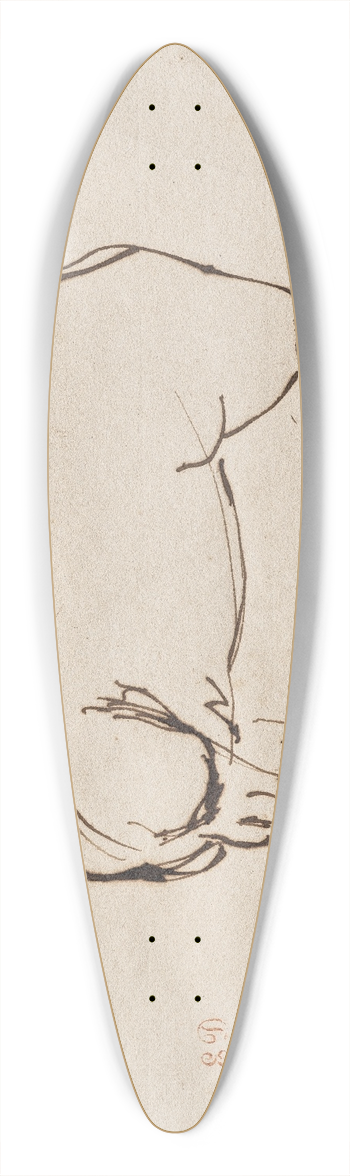 Eugne Delacroix - Study of a Horse 39.3 inch art pintail longboard deck