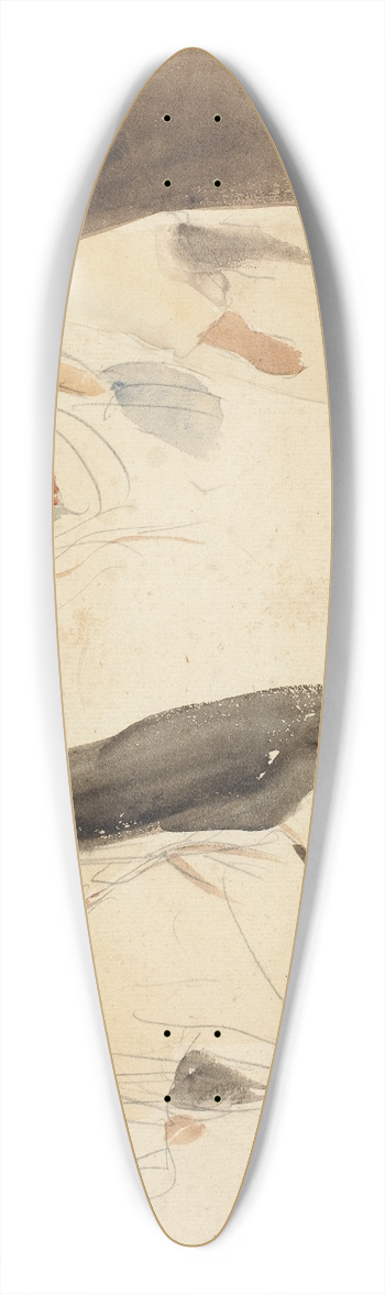 Eugne Delacroix - Study of Arabs 39.3 inch art pintail longboard deck