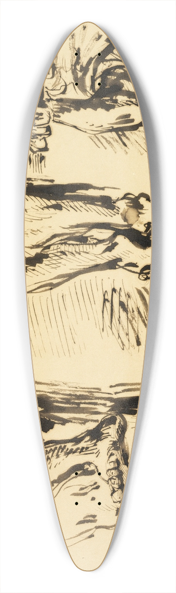 Eugne Delacroix - Study of Arms and Legs of Christ Crucified 39.3 inch art pintail longboard deck