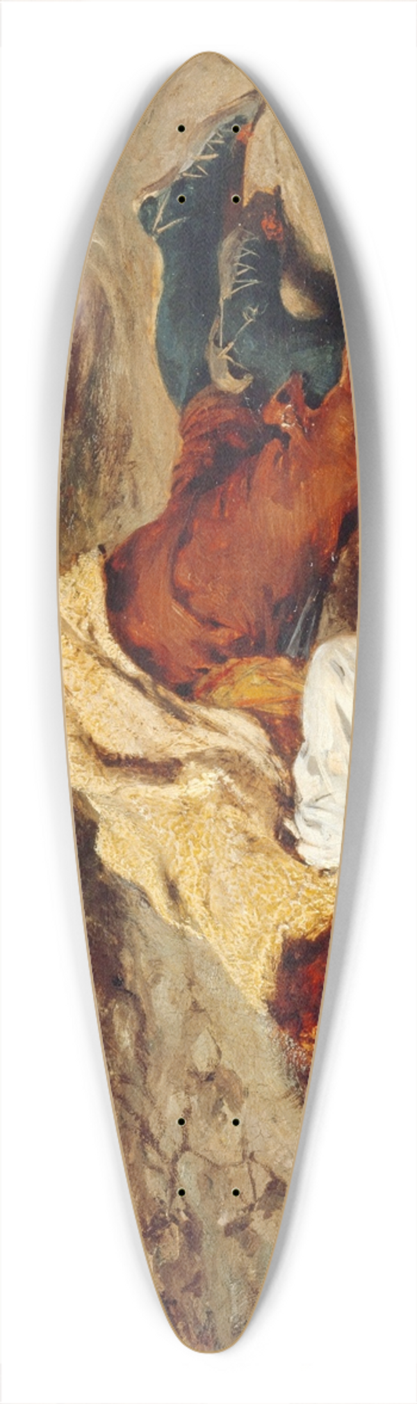 Eugne Delacroix - Wounded Brigand (Roman Shepherd) 39.3 inch art pintail longboard deck
