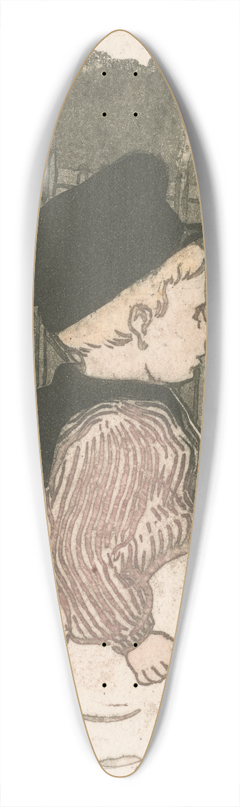 Eugne Deltre - On Sentry Duty 39.3 inch art pintail longboard deck