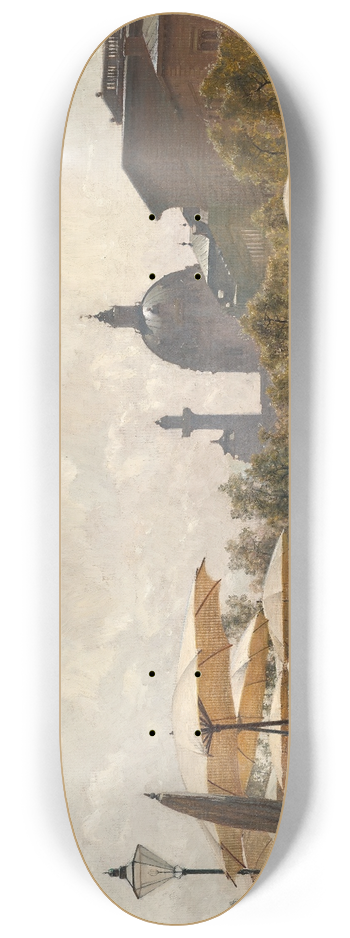 Carl Moll - Der Naschmarkt in Wien 8.25 inch art skate deck