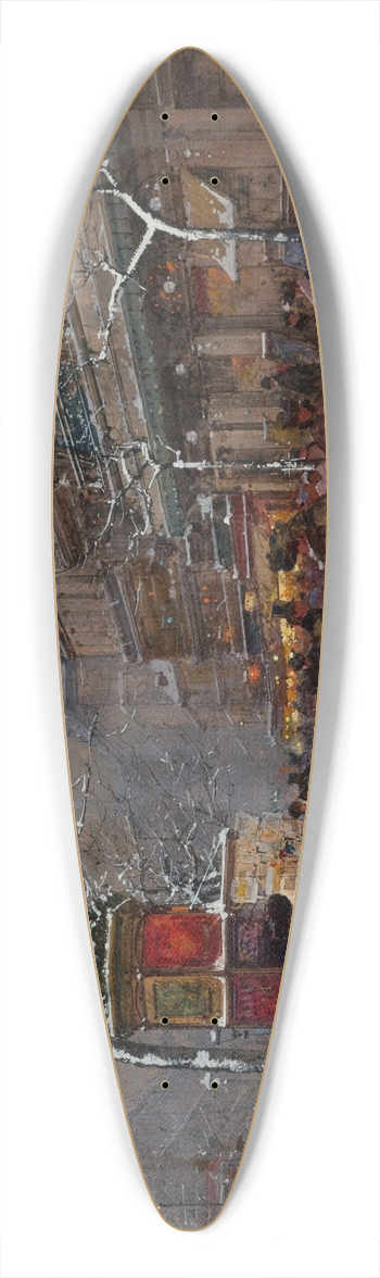 Eugne Galien-Laloue - Paris, boulevard en hiver 39.3 inch art pintail longboard deck