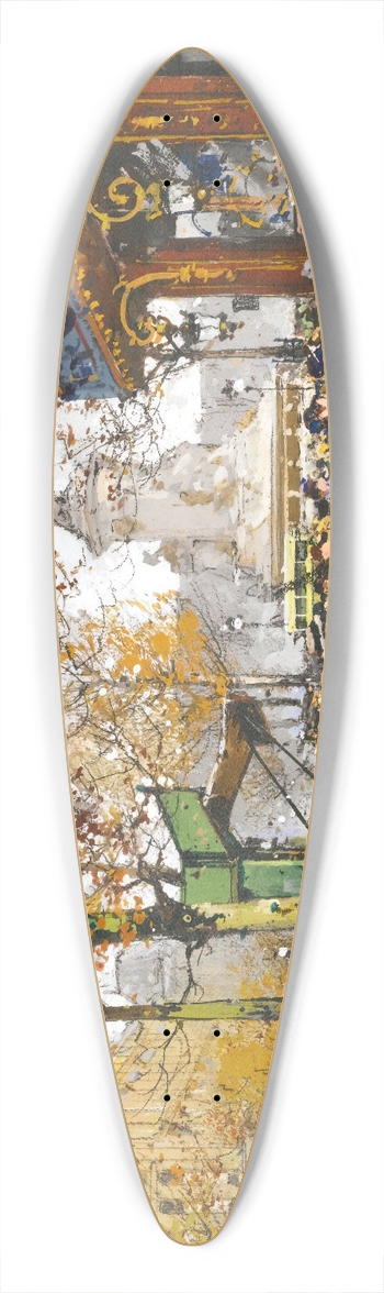 Eugne Galien-Laloue - Place De La Republique 39.3 inch art pintail longboard deck