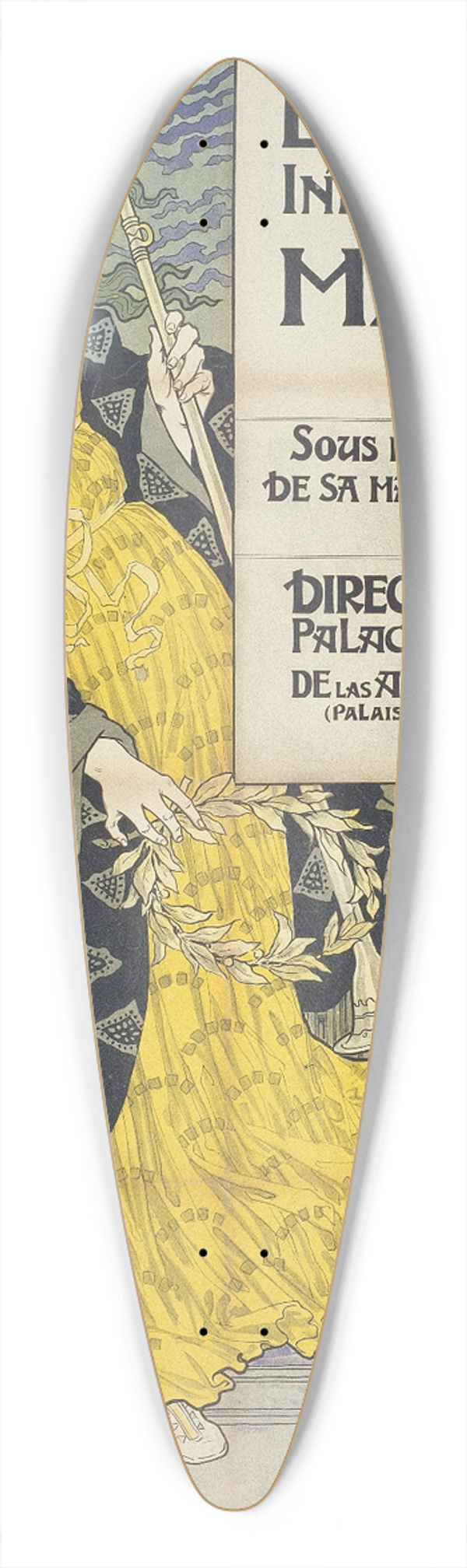 Eugne Grasset - Exposition Internationale de Madrid 39.3 inch art pintail longboard deck