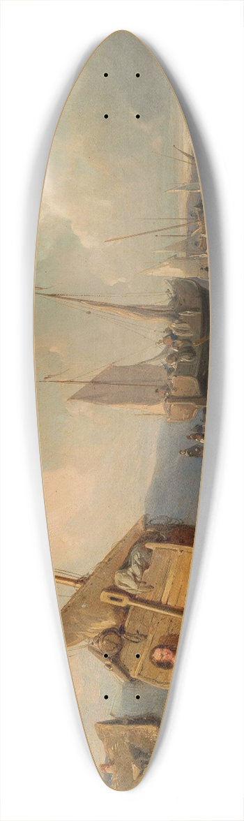 Eugne Isabey - Seaside 39.3 inch art pintail longboard deck