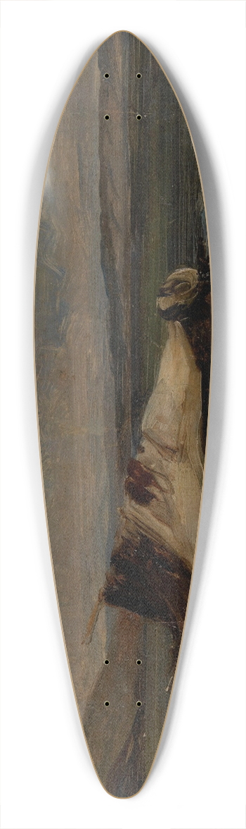 Eugne Isabey - Small Boat 39.3 inch art pintail longboard deck