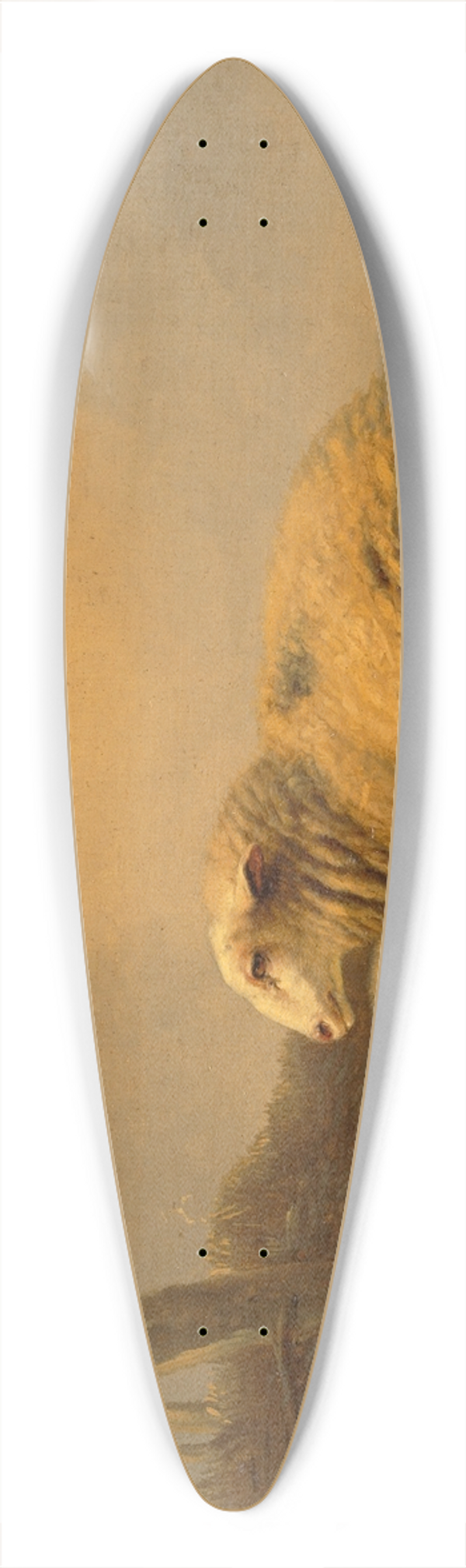 Eugne Joseph Verboeckhoven - A resting sheep and a lamb 39.3 inch art pintail longboard deck