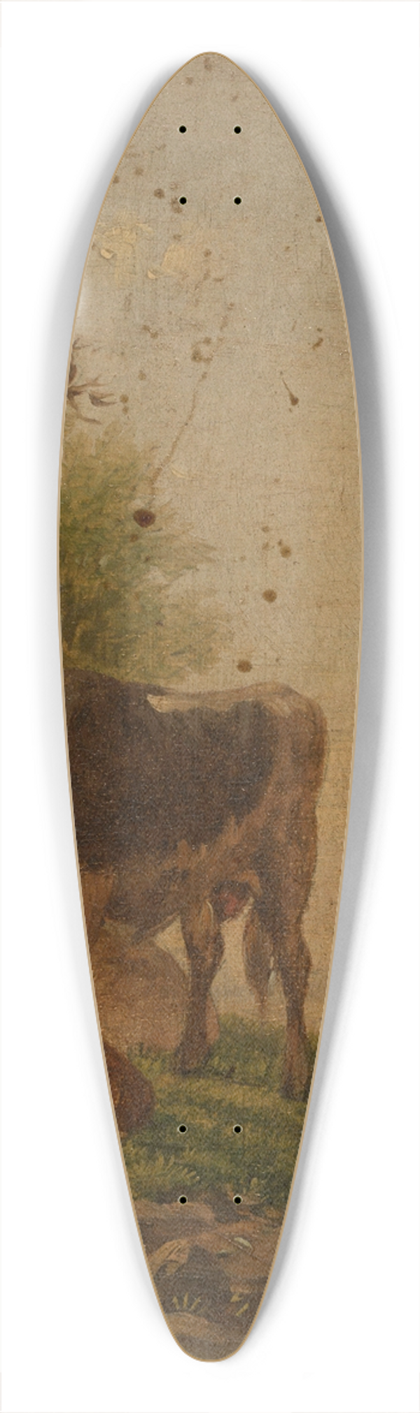 Eugne Joseph Verboeckhoven - Cows and Sheep 39.3 inch art pintail longboard deck
