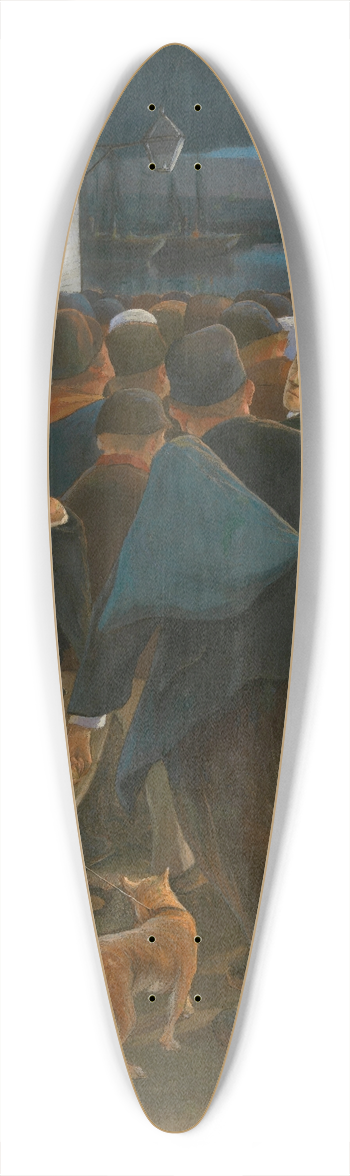 Eugne Laermans - To the Harbour 39.3 inch art pintail longboard deck