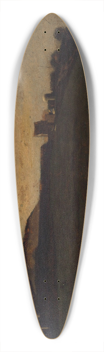 Eugne Lavieill - Vue de Montmartre 39.3 inch art pintail longboard deck