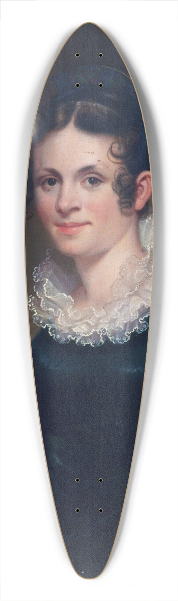 Ezra Ames - Portrait of Eleanor Humphrey 39.3 inch art pintail longboard deck