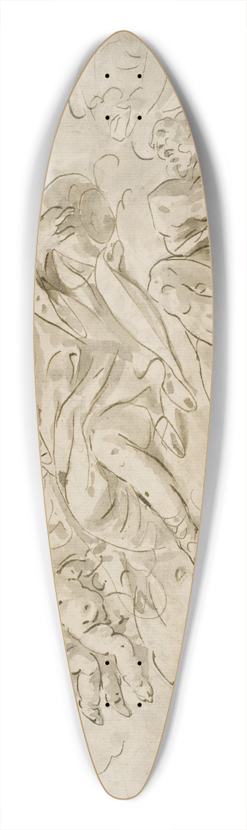 Fabio Canal - Aurora i skyerne 39.3 inch art pintail longboard deck