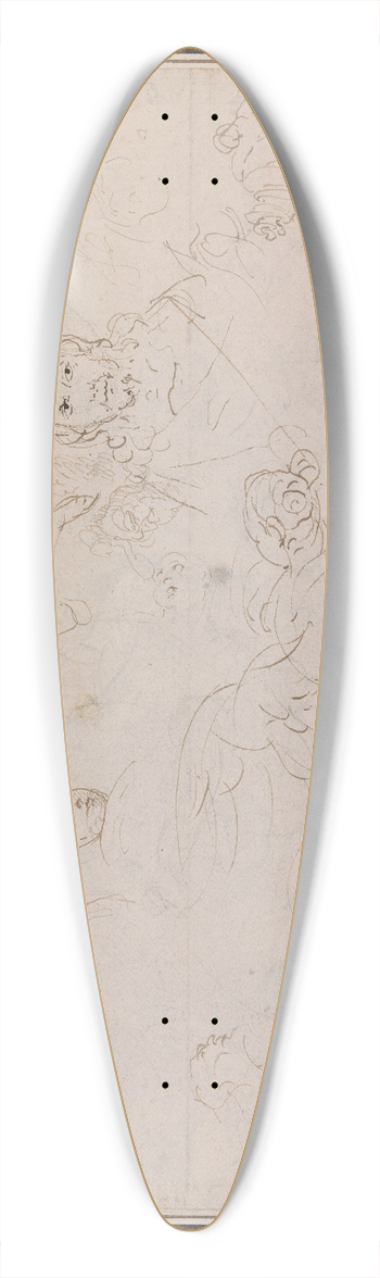 Fabio Canal - Studier til Kristus hoved og engle 39.3 inch art pintail longboard deck