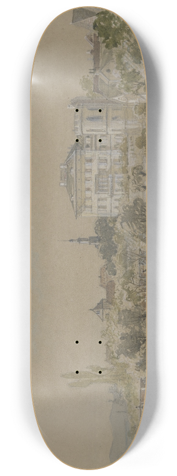 Carl Morgenstern - Metzler House in Bonames near Frankfurt 8.25 inch art skate deck