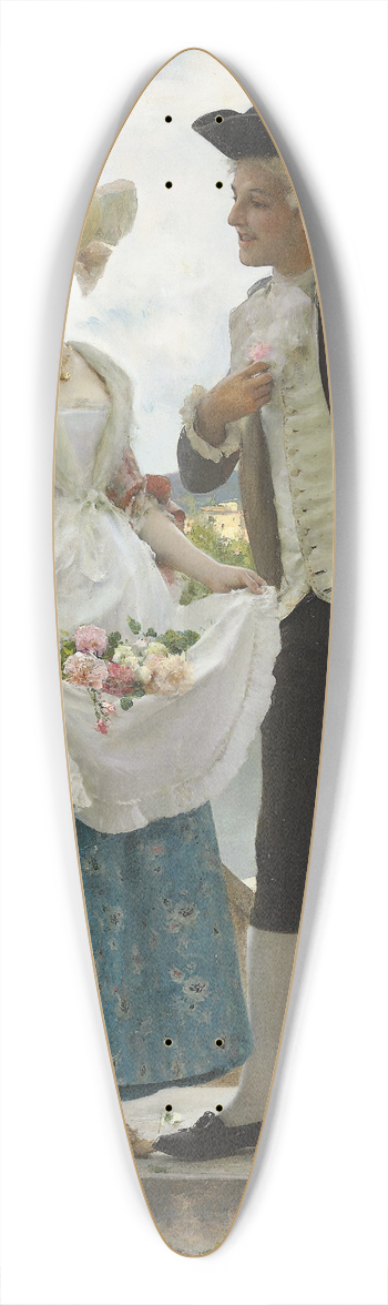Federico Andreotti - Welcomed Attention 39.3 inch art pintail longboard deck