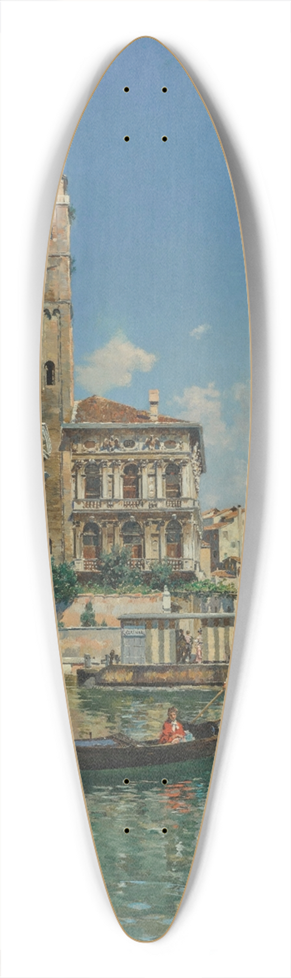 Federico del Campo - The Palazzo Labia, Venice 39.3 inch art pintail longboard deck