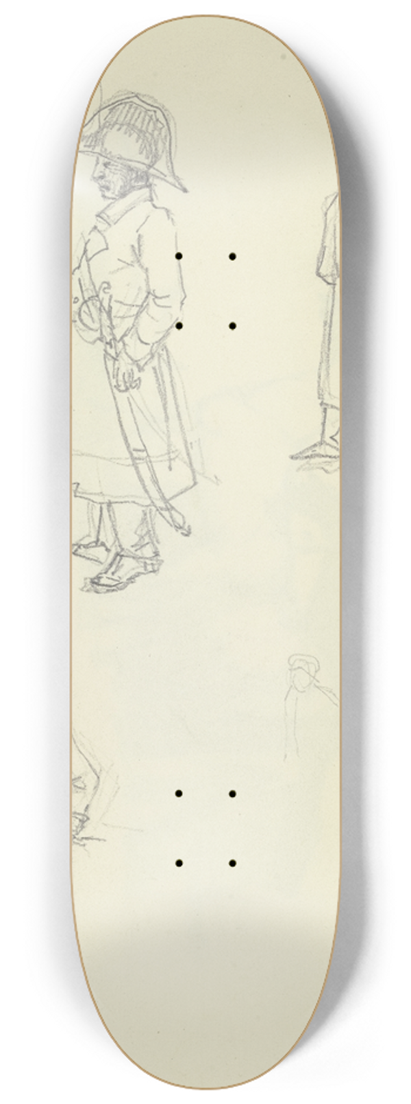 Carl Morgenstern - Studienblatt; Schtze in Rdelheim 8.25 inch art skate deck