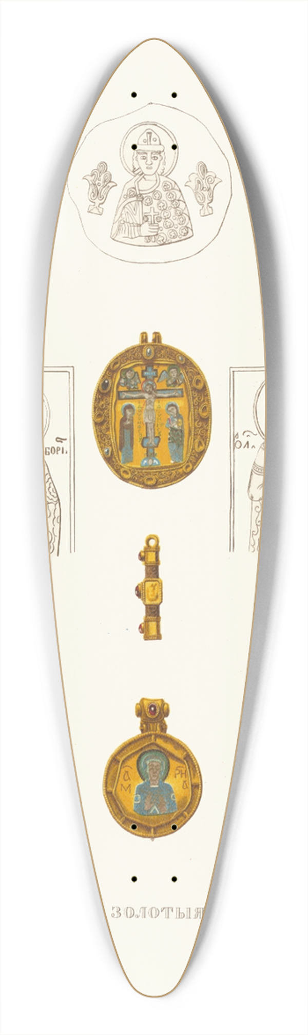 Fedor Grigoryevich Solntsev - Drevniia zolotiia barmy. (izobrazhenie 2.) 39.3 inch art pintail longboard deck