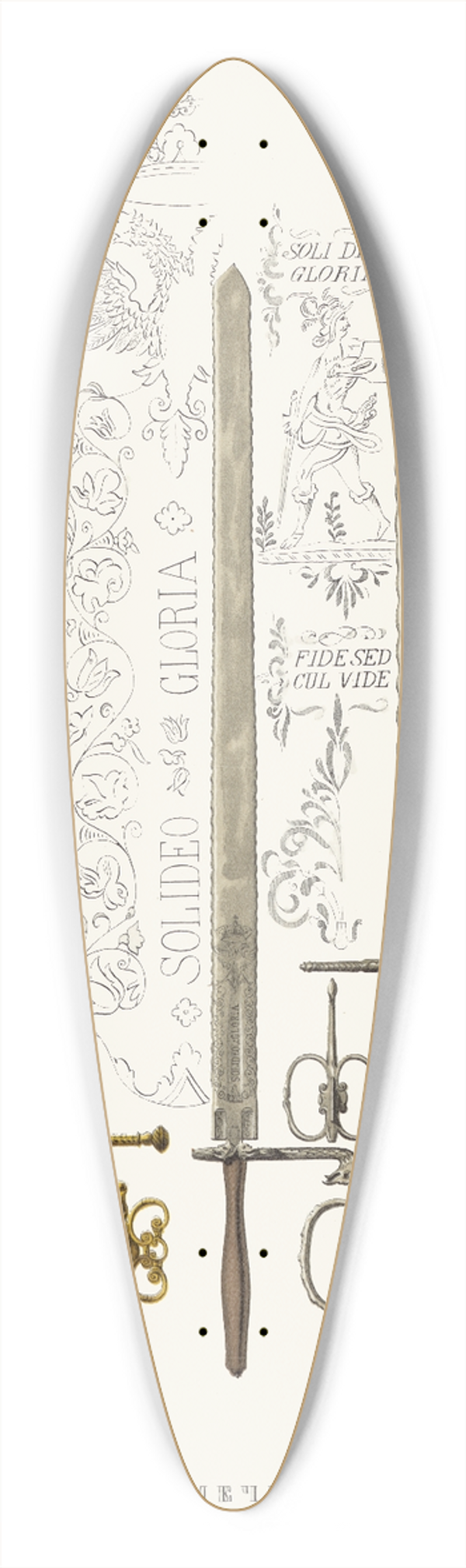 Fedor Grigoryevich Solntsev - Mechi 39.3 inch art pintail longboard deck