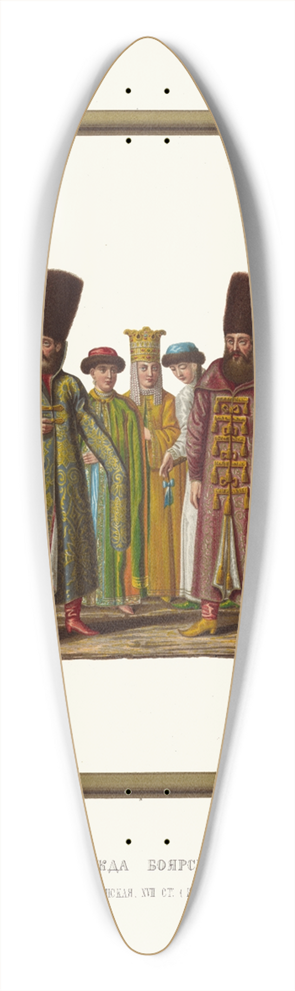 Fedor Grigoryevich Solntsev - Odezhda boiarskaia, muzhskaia i zhenskaia XVII stoletiia 39.3 inch art pintail longboard deck