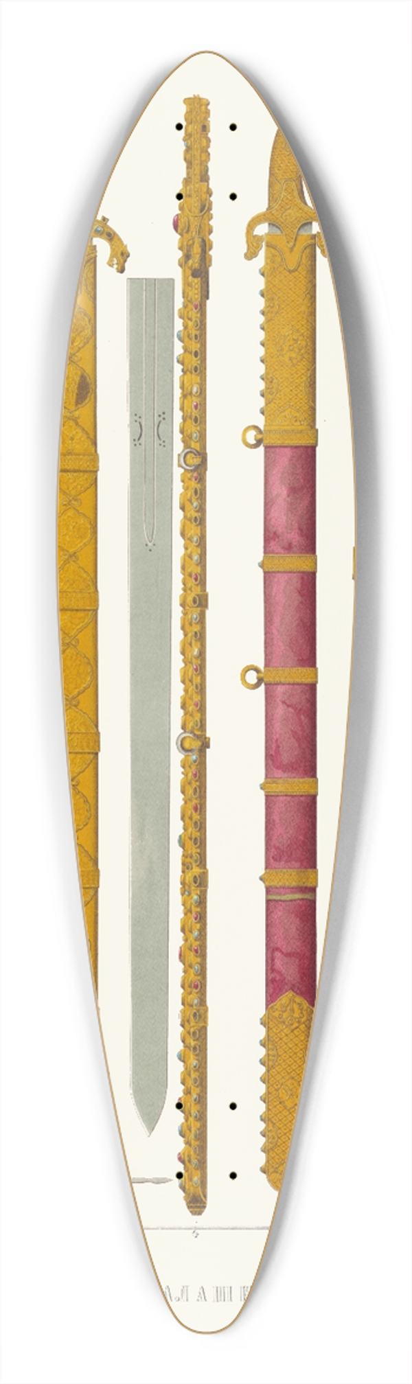 Fedor Grigoryevich Solntsev - Palashi 39.3 inch art pintail longboard deck