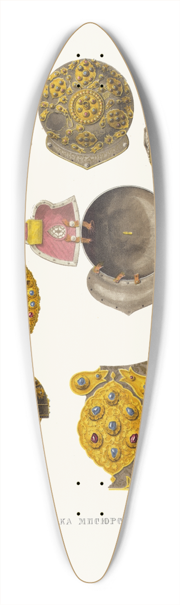 Fedor Grigoryevich Solntsev - Shapka misiurskaia 39.3 inch art pintail longboard deck