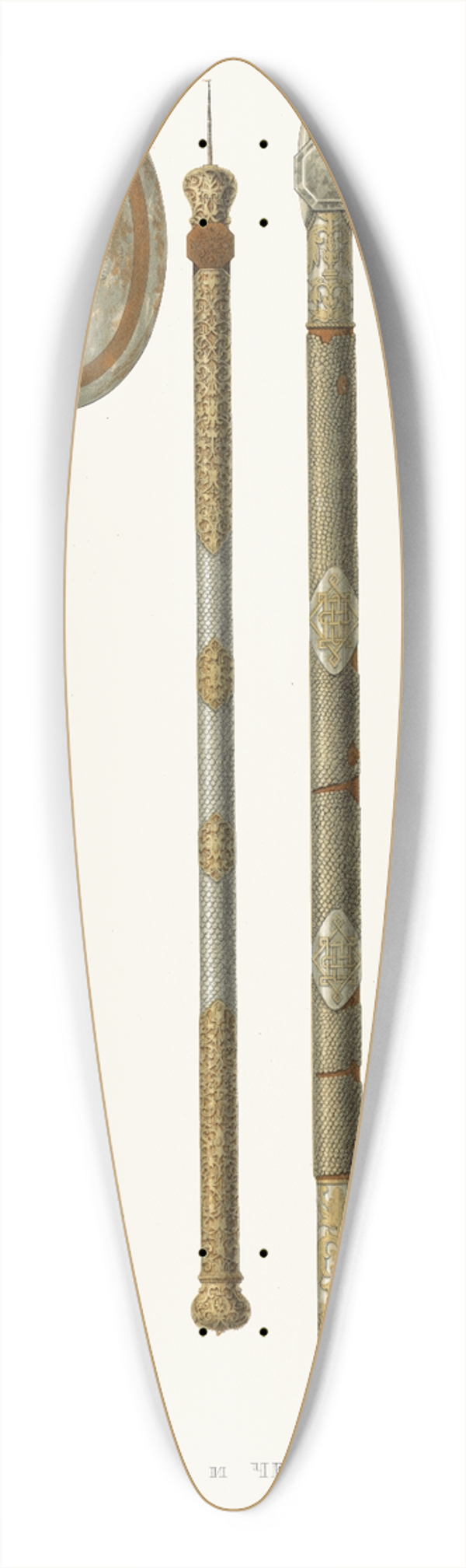 Fedor Grigoryevich Solntsev - Topor i chekan 39.3 inch art pintail longboard deck