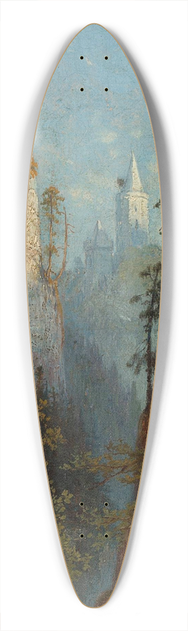 Feliks Brzozowski - Ojcw at the Prdnik river 39.3 inch art pintail longboard deck