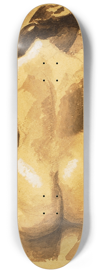 Carl Newman - Back View of Female Nude 8.25 inch art skate deck