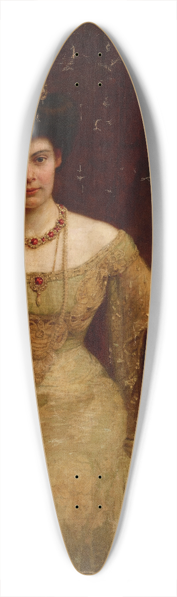 Felix Ehrlich - Portrait of Augusta Victoria of Schleswig-Holstein (1858-1921), Wife of Wilhelm II (1859-1941), King of Prussia and Emperor 39.3 inch art pintail longboard deck