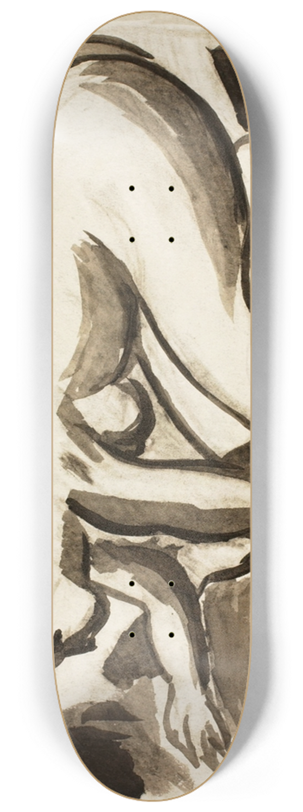 Carl Newman - Female Nude on Hands andKnees 8.25 inch art skate deck