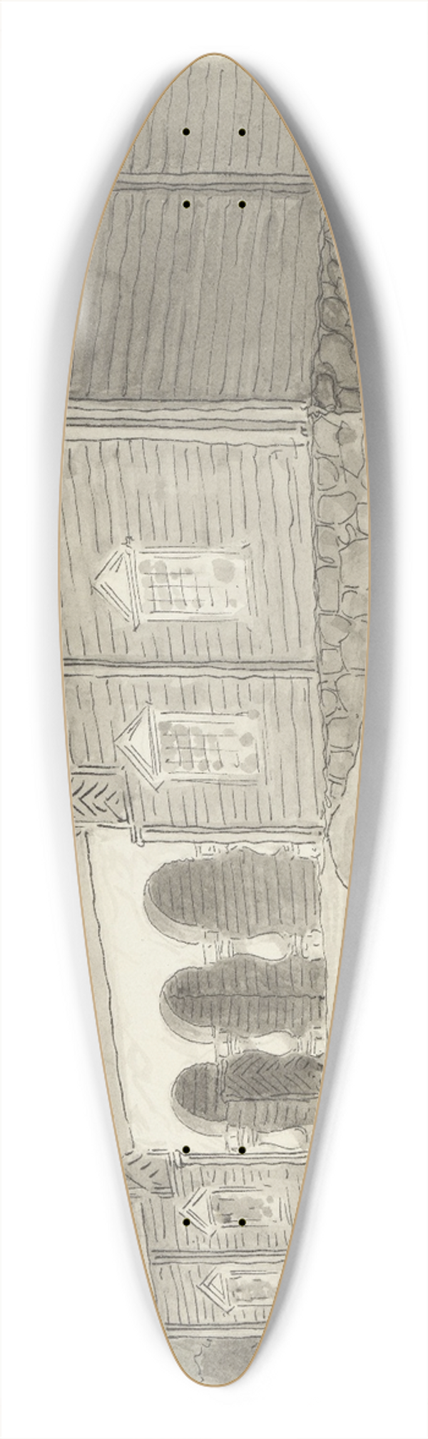 Ferdinand Boberg - Djul 39.3 inch art pintail longboard deck