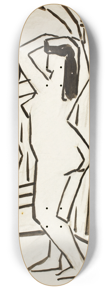 Carl Newman - Girl Arranging Hair 8.25 inch art skate deck