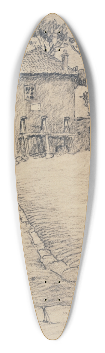 Ferdinand Boberg - Maison de Berlioz, rue Saint Vincent et rue du Mont Cenis 39.3 inch art pintail longboard deck
