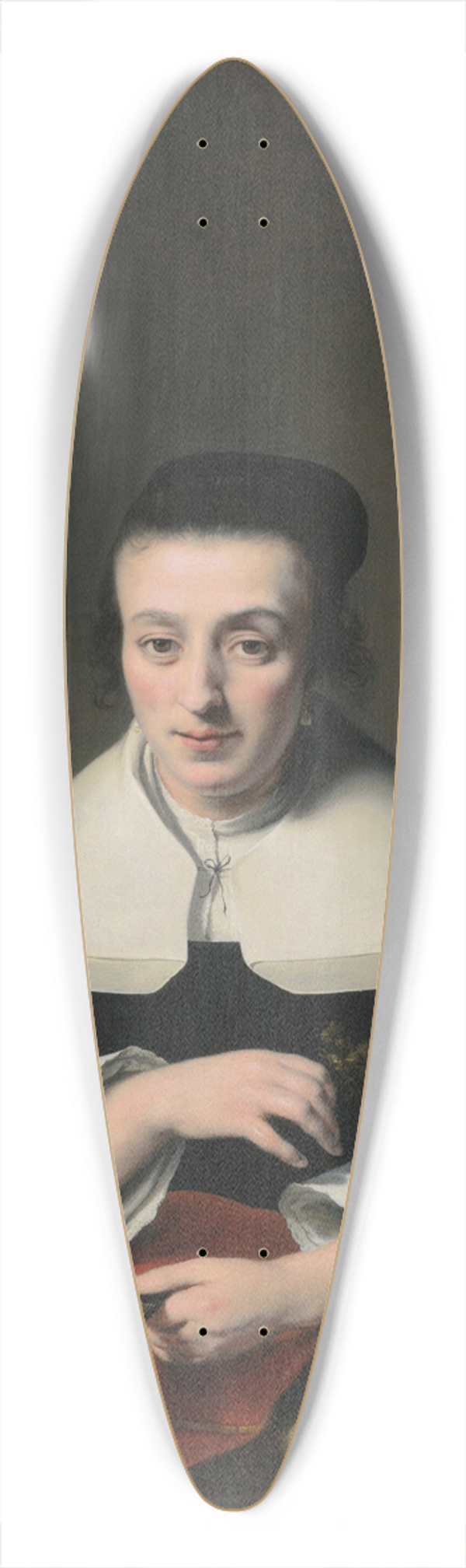 Ferdinand Bol - Portrait of a lady at a casement 39.3 inch art pintail longboard deck