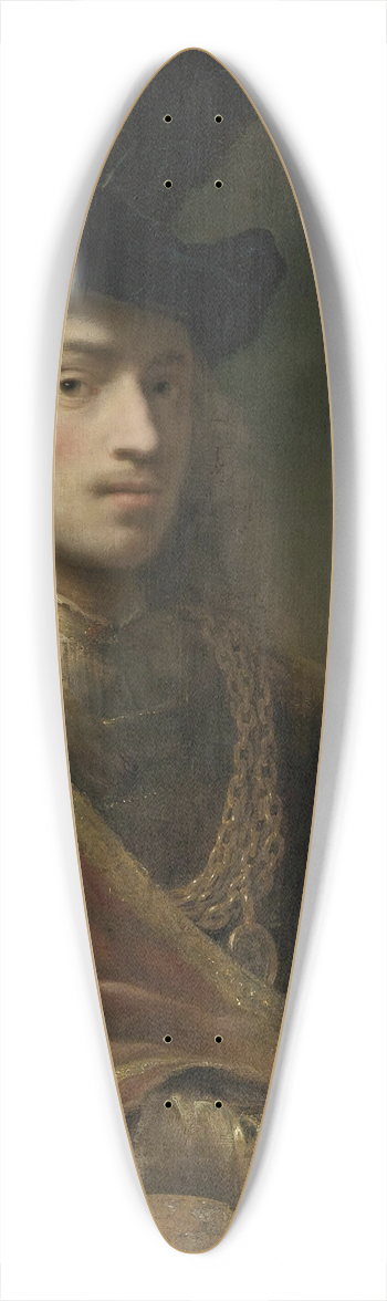 Ferdinand Bol - Self-Portrait, Behind A Parapet 39.3 inch art pintail longboard deck