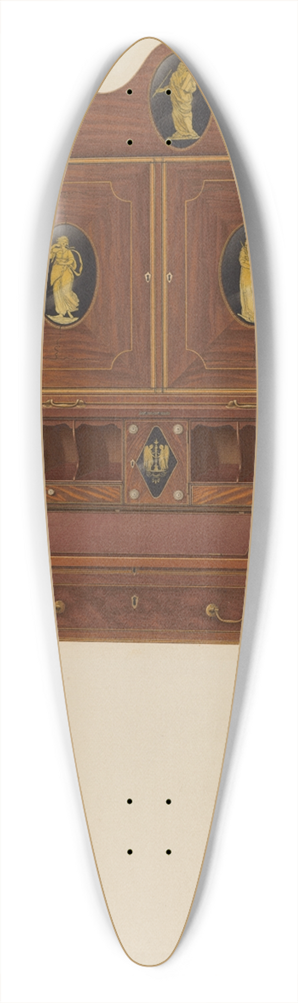 Ferdinand Cartier - Cabinet Top Desk 39.3 inch art pintail longboard deck