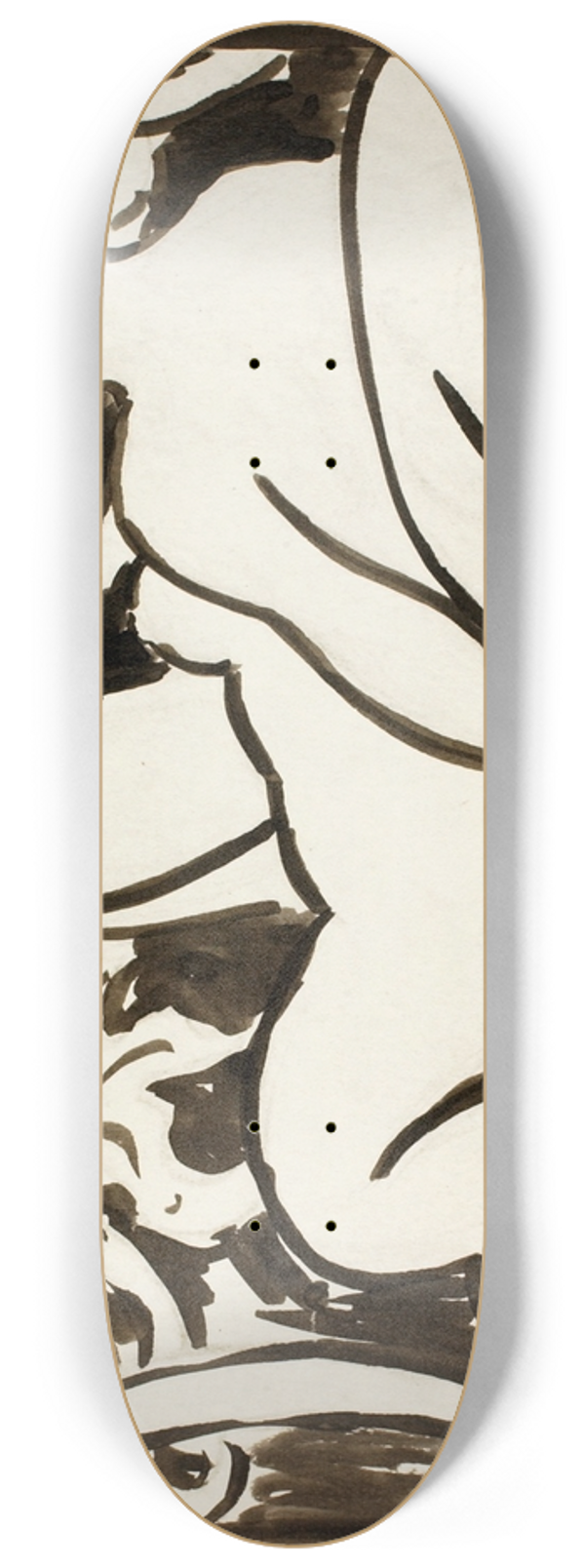 Carl Newman - Reclining Female Nude 10 8.25 inch art skate deck