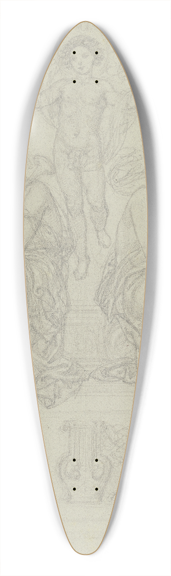 Ferdinand Fellner - Fama und Geschichte, darber ein Genius. 39.3 inch art pintail longboard deck
