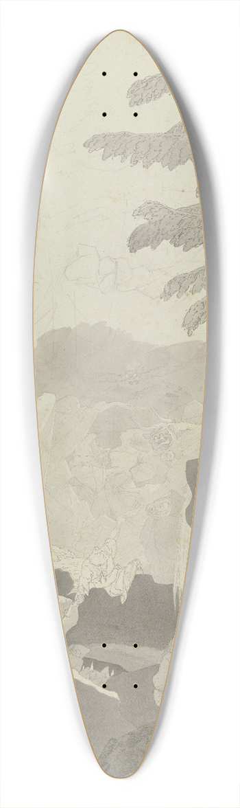 Ferdinand Fellner - Ghosts dancing 39.3 inch art pintail longboard deck
